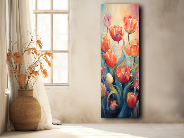 plakaty Tulipany - Plakat - Olej, Boho, Abstrakcja