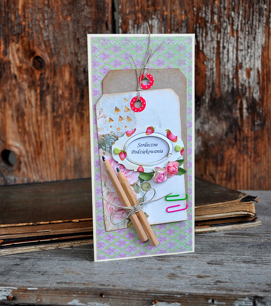 kartki scrapbooking Dla nauczyciela