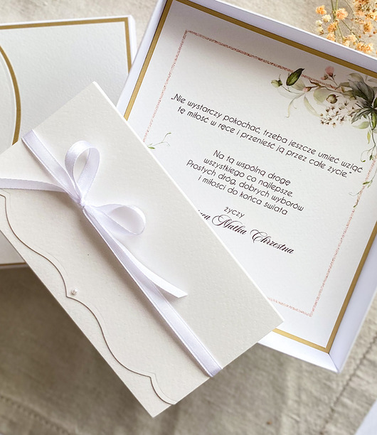 zaproszenia i kartki na ślub Pudełko na pieniądze dla Młodej Pary ślub handmade, W 46a