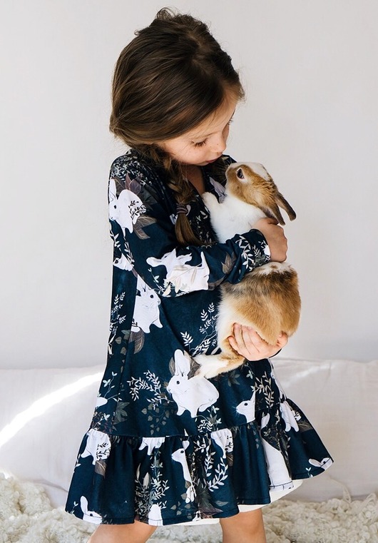 Sukienka Rabbit navy Little Gold King