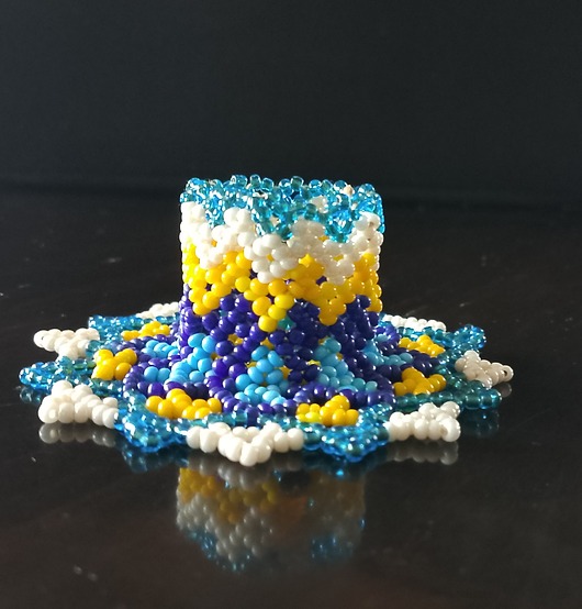 świeczniki i świece Świecznik z koralików TOHO