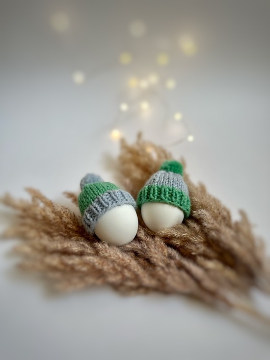 ozdoby wielkanocne Czapeczki na jajka wielkanocne - zestaw 2 szt.