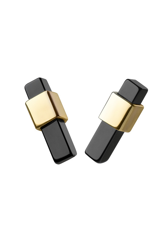 Kolczyki złote/GOLD/ONYX/SHINE Daria Siwiak Jewellery