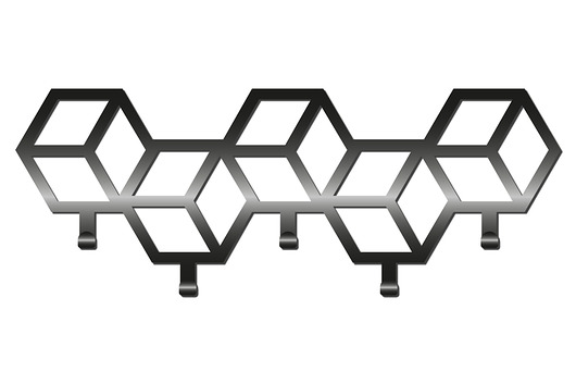 wieszaki Nowoczesny Wieszak Z Kolekcji Simple Geometryczne Wg19