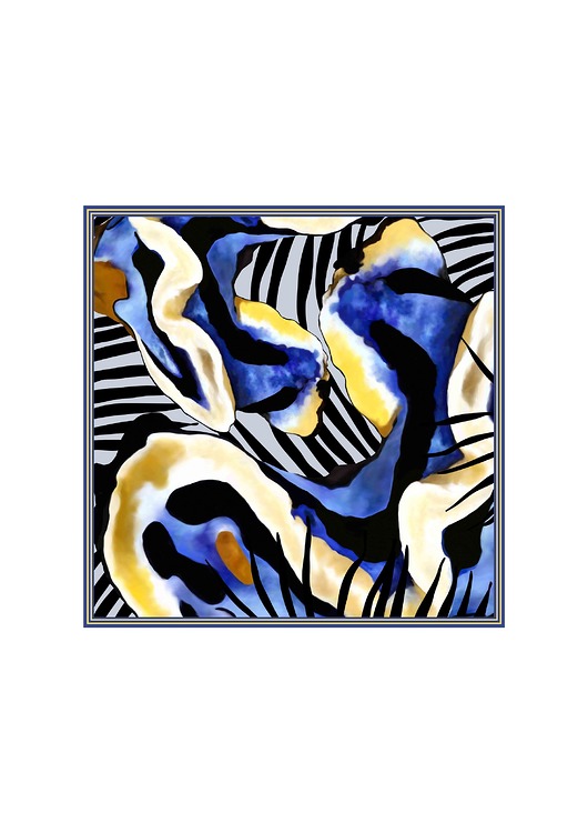 apaszki Jedwabna chusta premium, 90 cm - 90cm