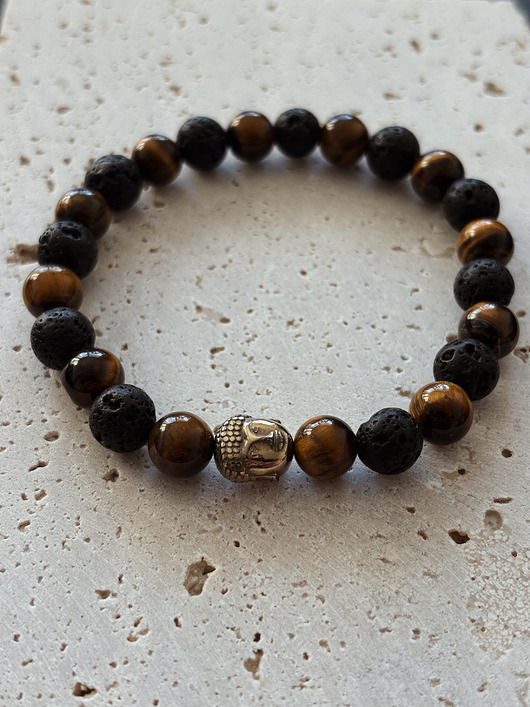 biżuteria męska Bransoletka męska  Tygrysie Oko Budda