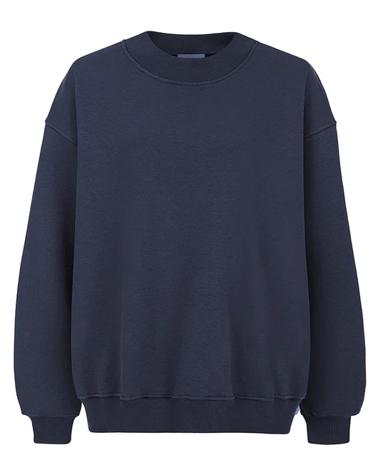 bluza bez kaptura damska Bluza crew neck navy cheer long