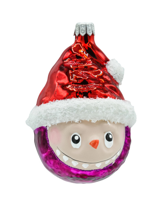 ozdoby choinkowe Bombka choinkowa: Labubu w czapce Mikołaja: fioletowe
