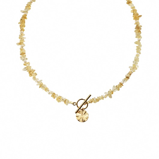chokery Choker  Delikatność cytryn i perełki