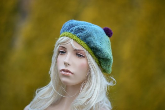Beret na wiosnę &quot;Parisien rainbow&quot;  HERBE DESIGN