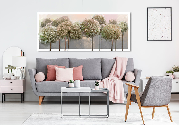 obrazy Obraz na płótnie KWIATY HORTENSJE- 150x60cm