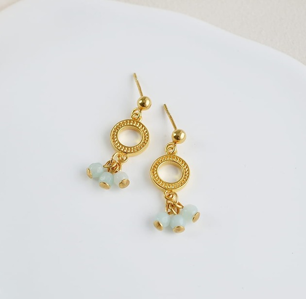 kolczyki z kamieniami Kolczyki z amazonitem