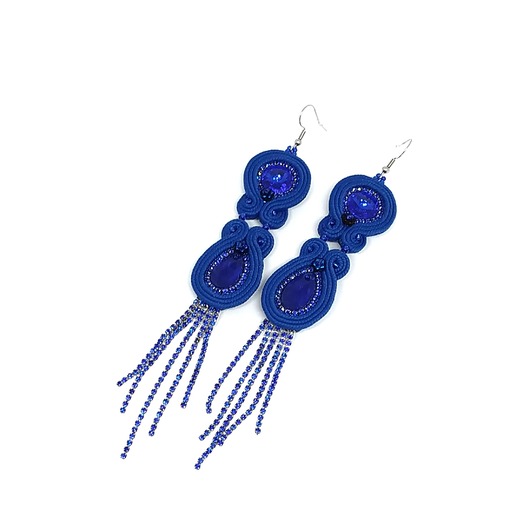 kolczyki soutache Kobaltowe kolczyki sutasz 2 kolekcja Glamour