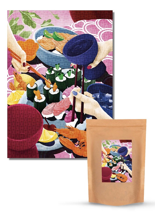 puzzle dla dzieci Muno Puzzle Munomaki by Anna Jeziorska 1000 el. w eco woreczku