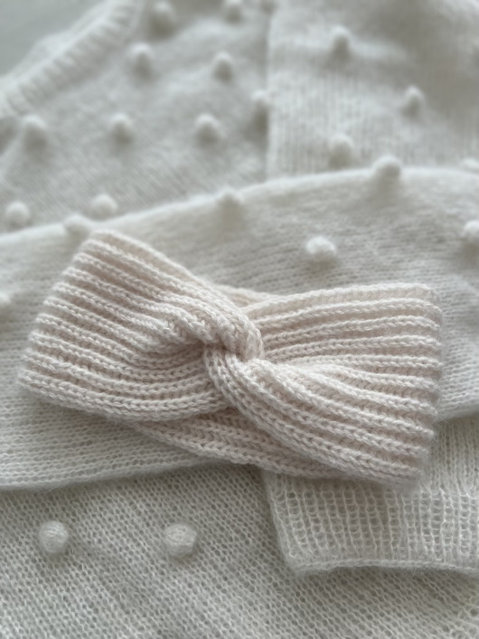 opaski do włosów Opaska Merino & cashmere biała