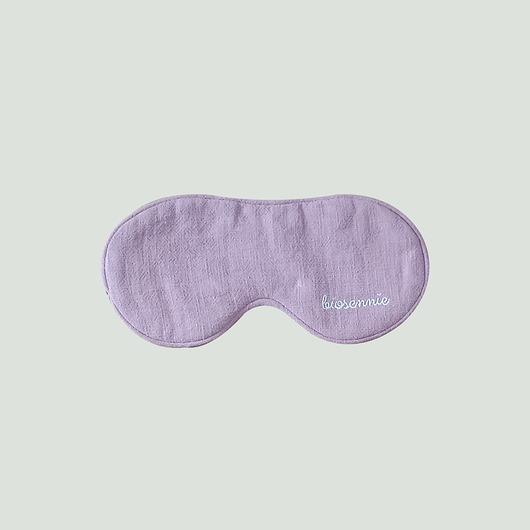 opaski na oczy Lniana różowa opaska na oczy wyciemniająca Biosennie