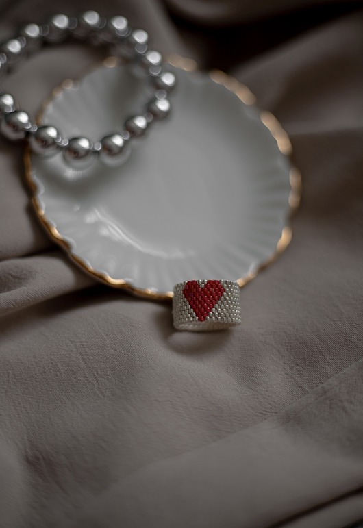 pierścionki - różne Pierścionek Red Heart