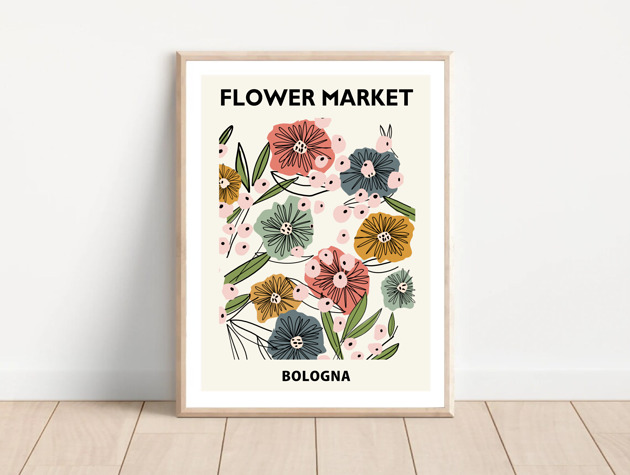 plakaty PLAKAT wystawowy, kwiaty, wiosenny, grafika