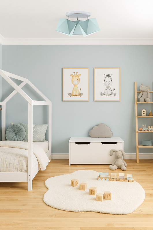 lampy do pokoju dziecka Regulowana 3 punktowa lampa sufitowa do pokoju dziecięcego MINORKA KIDS