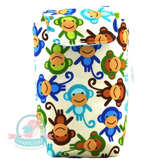 Etui na pieluszki i chusteczki- małpki craftKASIA