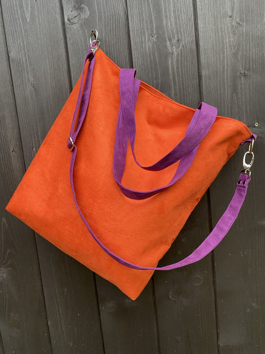 torby XXL Torba hobo XXL - pomarańcz, fiolet