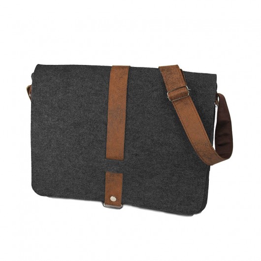 Designerska teczka z filcu Grafit Men Toffi purol design