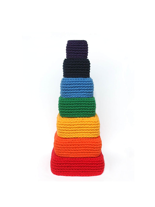 klocki i zabawki drewniane Sorter kolorów koszyki+ klocki