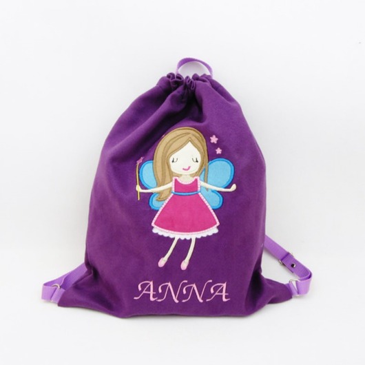 torebki, worki i plecaki dziecięce Plecak z wróżką, plecak z imieniem dla dziewczynki