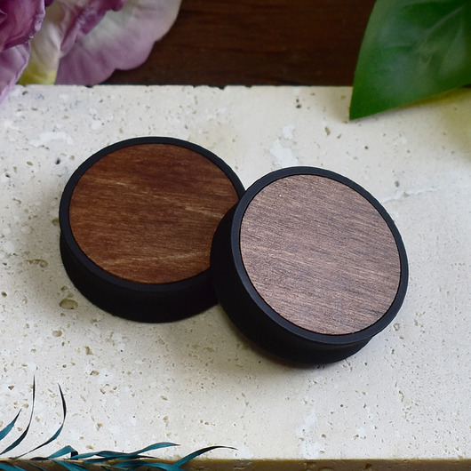 biżuteria różna Tunele do uszu 10-100mm / wypełnienie z drewna / palisander