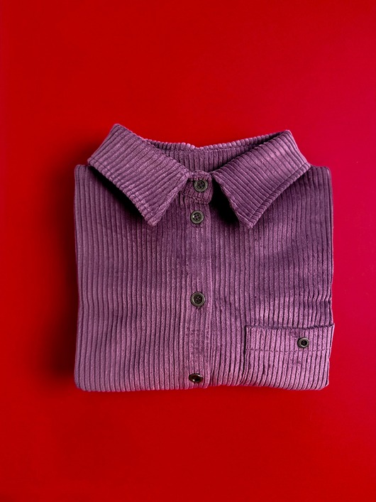 koszule damskie Bawełniana sztruksowa koszula, MAUVE AMELIA