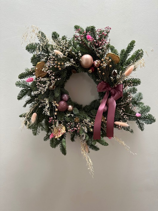 wianki bożonarodzeniowe Wianek bożonarodzeniowy naturalny suszki