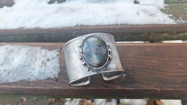 bransoletki wire wrapping W kropy - bransoletka regulowana