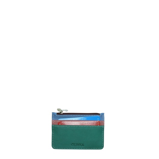 portfele damskie Etui organizer na karty płatnicze wizytówki dokumenty skórzane OLIVKA