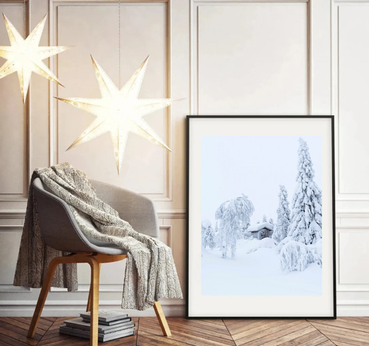 fotografia PLAKAT  zimowy śnieg góry las
