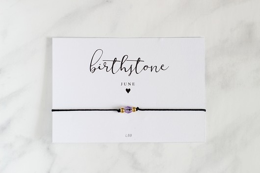 CZERWIEC - JUNE Birthstone Bracelet Le Boho Bleu