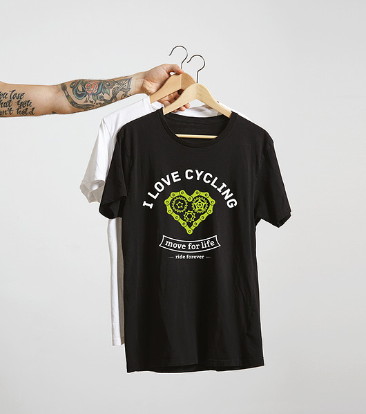 t-shirty męskie Koszulka T-SHIRT.  I love cycling