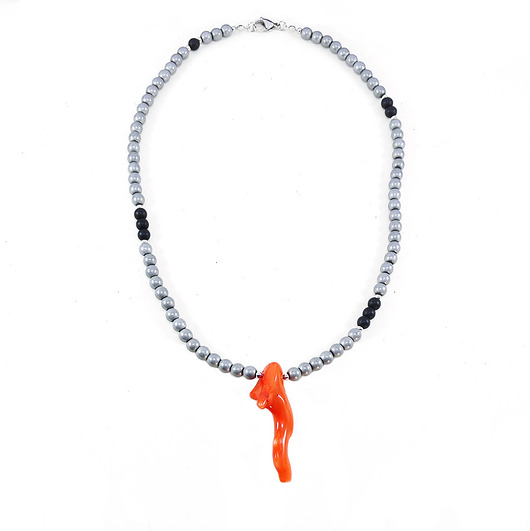 korale Old ogange koral naszyjnik v.2