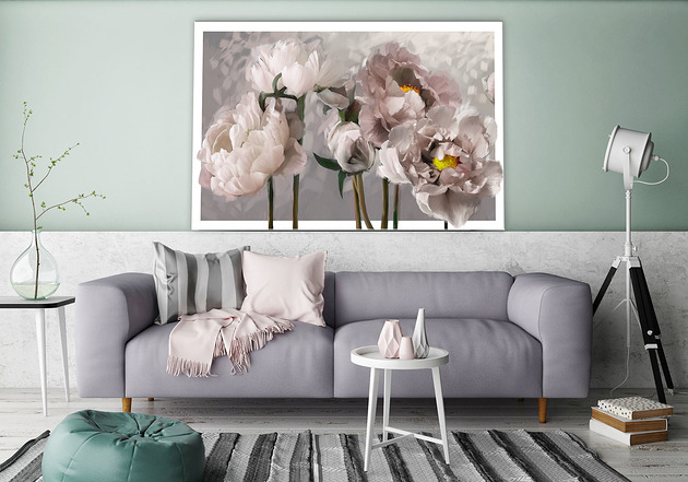 obrazy Obraz na płótnie PIWONIE 120x80cm