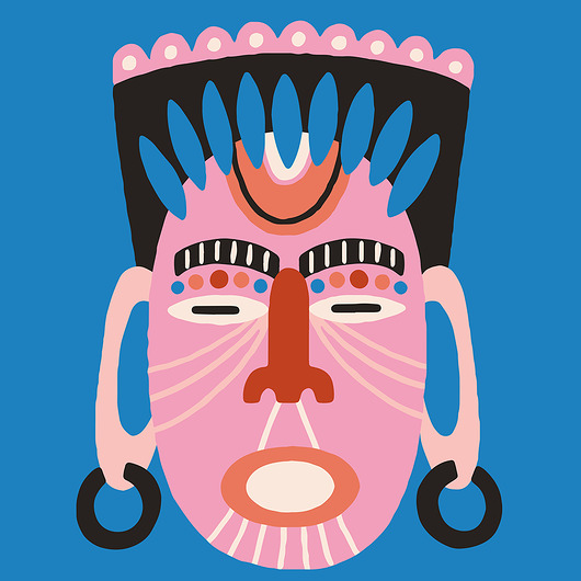 obrazy African mask  - obraz na płótnie lub plakat
