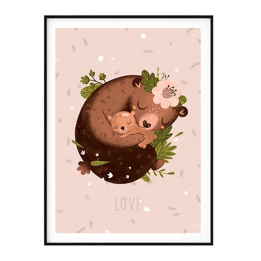Plakat dla dzieci Mother & babies no. 7 myscandi