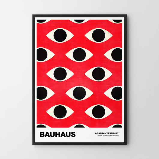 plakaty Plakat Bauhaus Red Eye Pattern