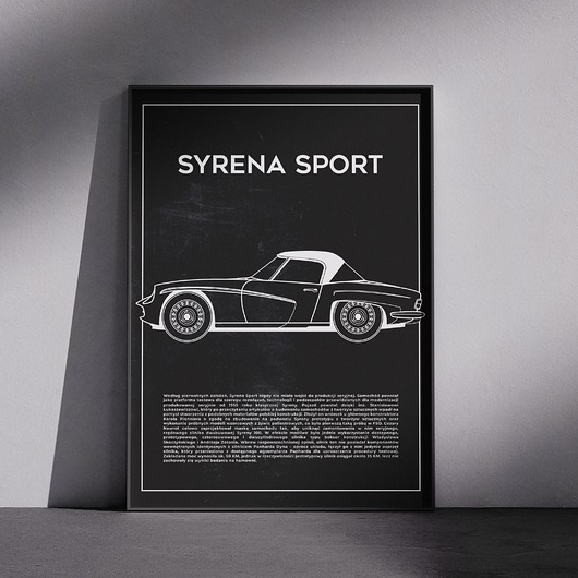 plakaty Plakat Polska Motoryzacja - FSO Syrena Sport