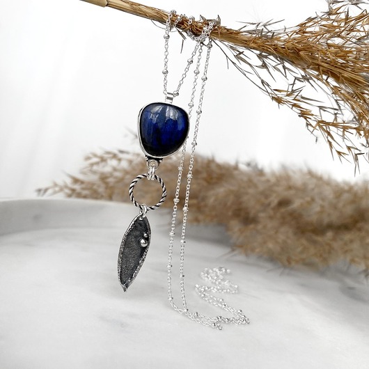 srebrne naszyjniki Romantyczna noc pod oliwką