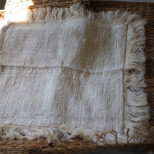 poduszki, poszewki - różne Lniana poszewka na poduszkę ozdobną- kremowa