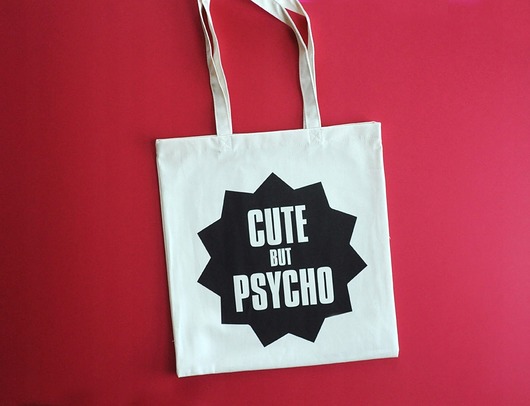 torby na zakupy Cute but psycho, torba zakupowa