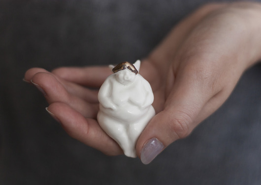 Porcelanowy aniołek, figurka  Pangzi Ceramics