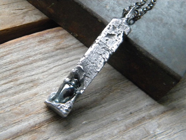 biżuteria męska Kloc z hematytem - amfora - naszyjnik