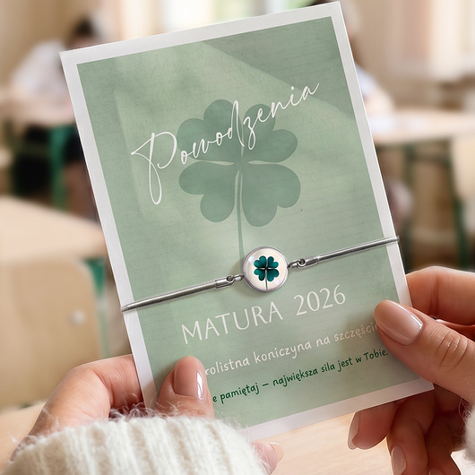 bransoletki ze szkła Bransoletka Szczęścia "Matura 2026"