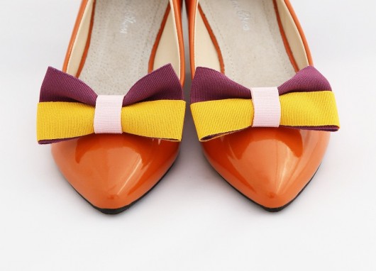 ColorBlocking - Purple - klipsy do butów HowDoILook