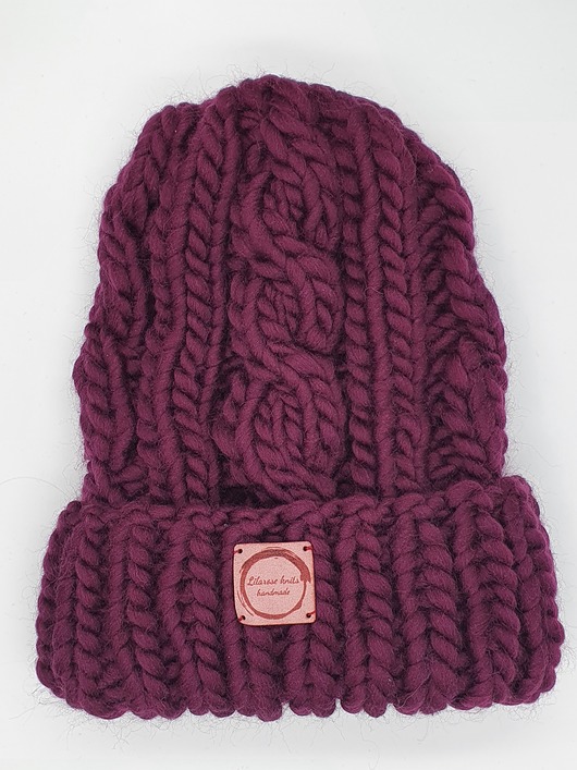 CZAPA HANDMADE bordowa Lilarose Handmade